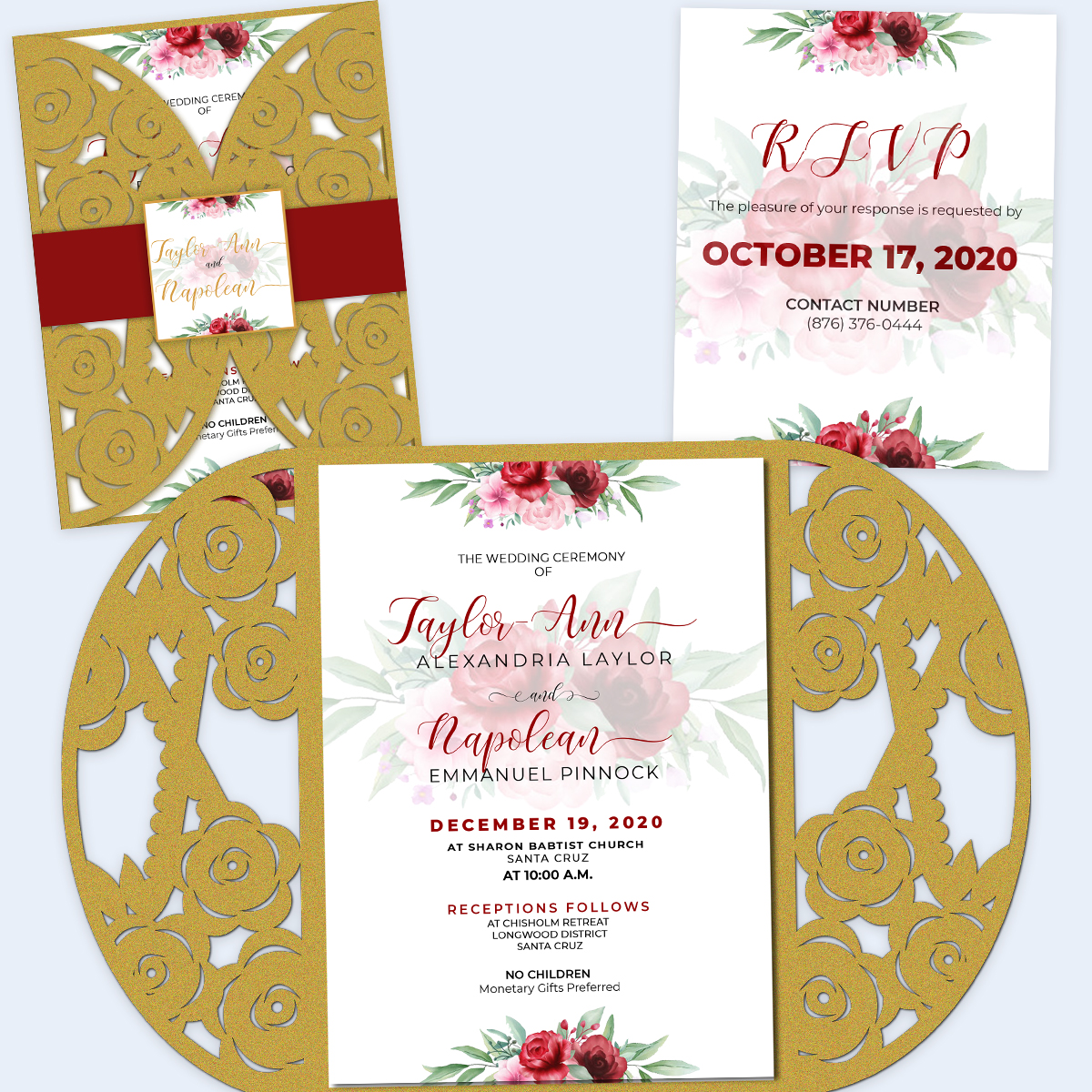 Die Cut Gated Invitation Stewy s Greetings