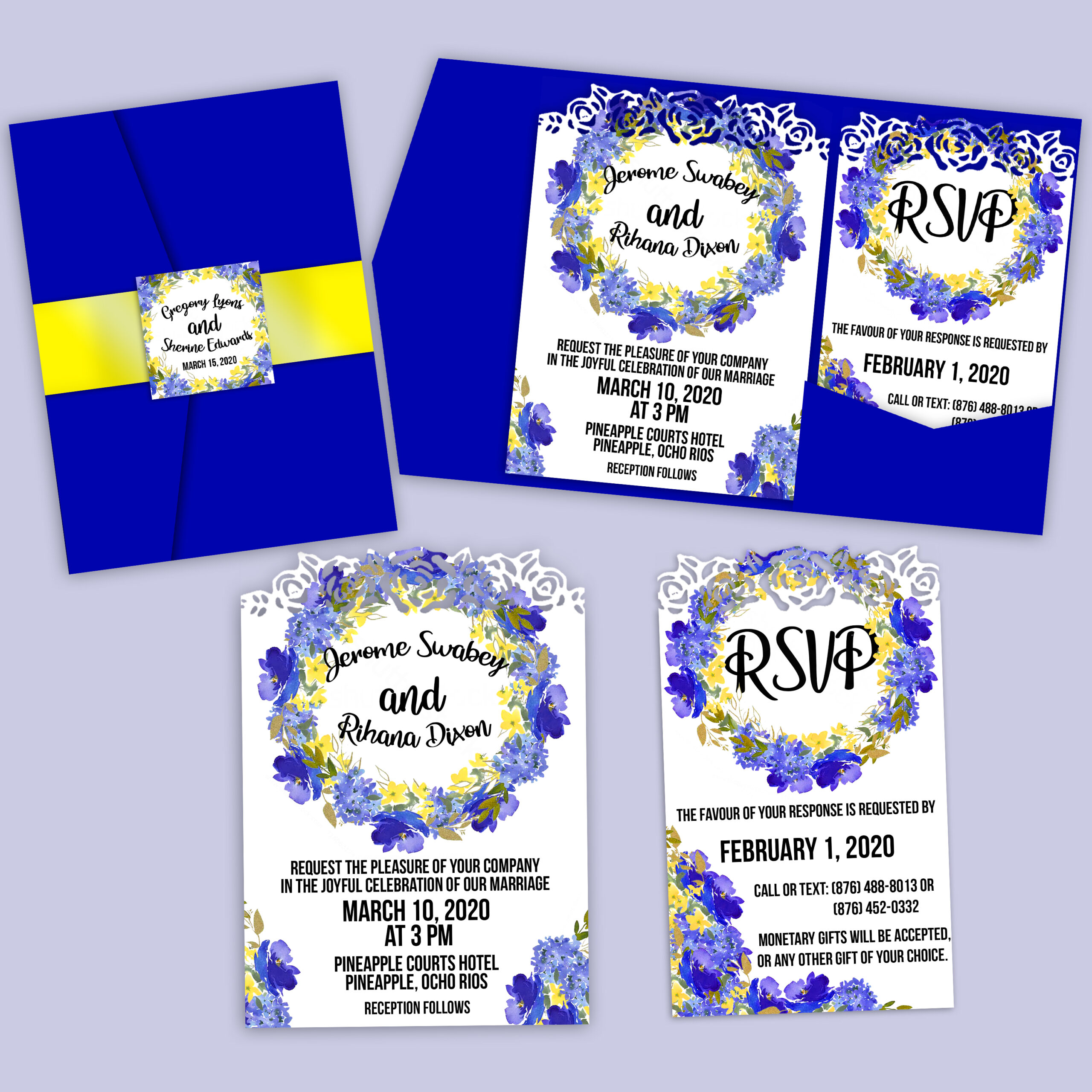 Pocket Fold Wedding Invitation Stewy's Greetings